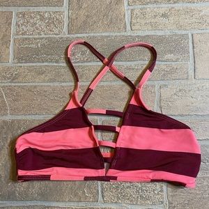 Hurley womens xs stripe swim top